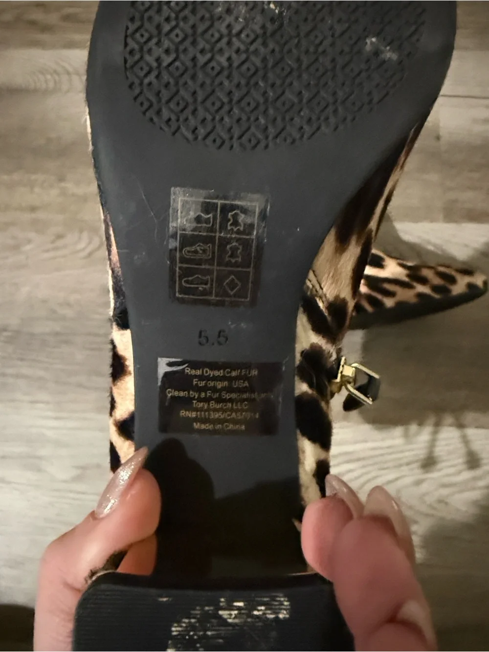 Tory Burch Leopard Print Ankle Boots 5.5